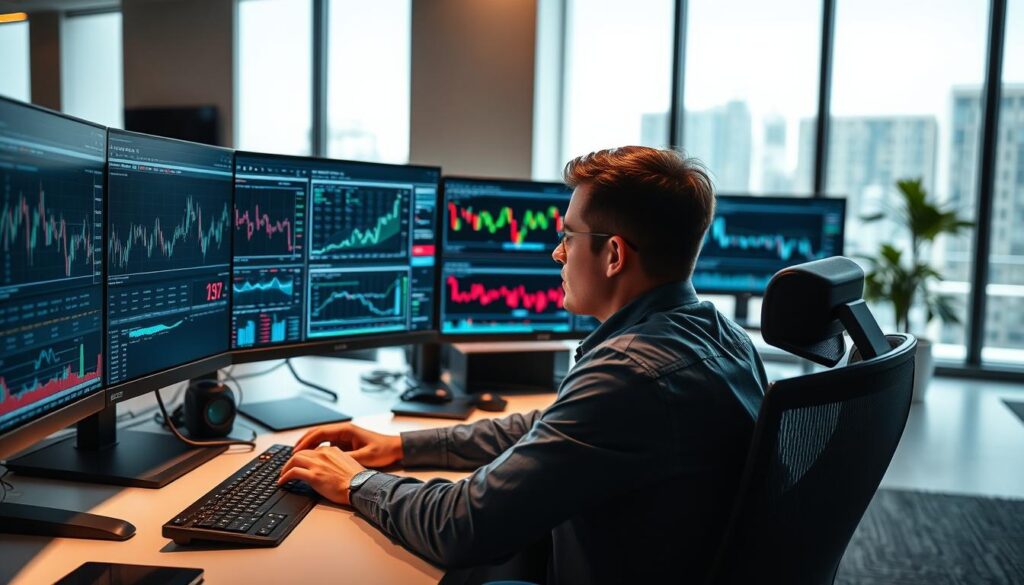 trader iniciando operações