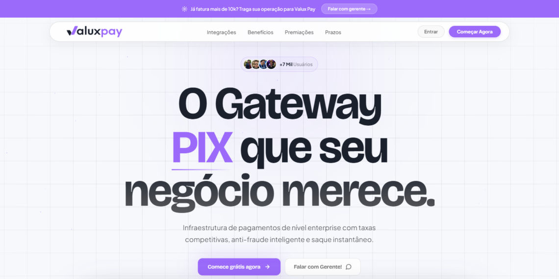 Valux Pay lança infraestrutura para negócios digitais baseada em PIX instantâneo